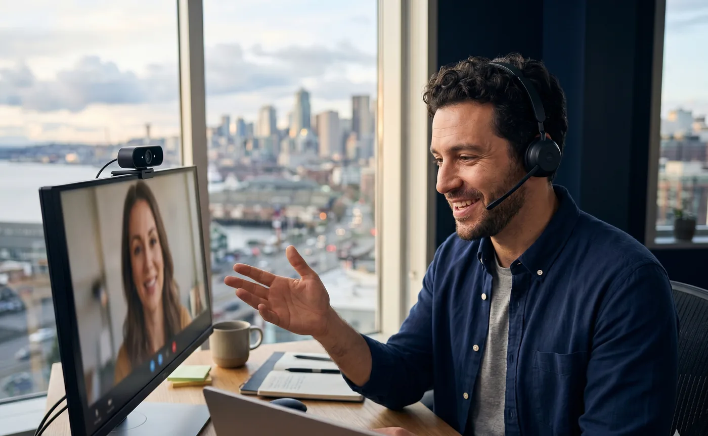 A closer leading a sales call